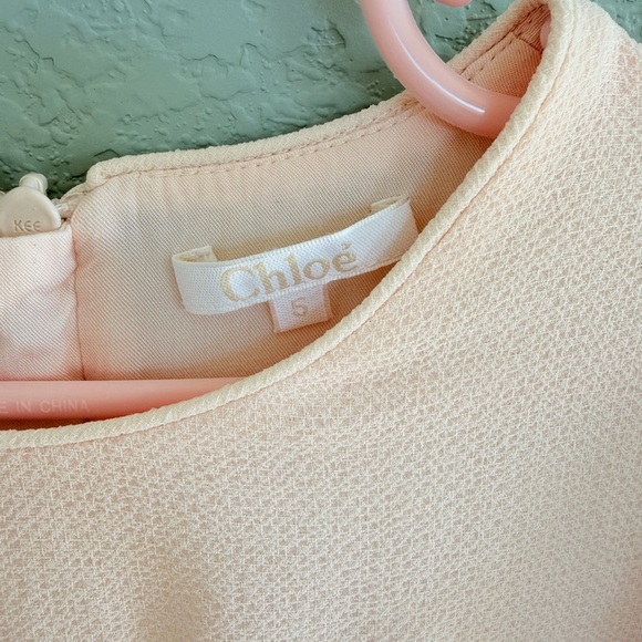 Chloé Embroidered Pink Balloon Sleeve Dress - Picture 4 of 6